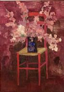 Opera Seggiola con vaso di fiori  di TRENTO LONGARETTI